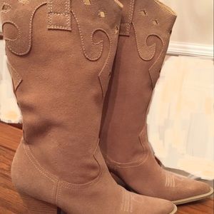 LUICHINY - Suede Cowboy Boots